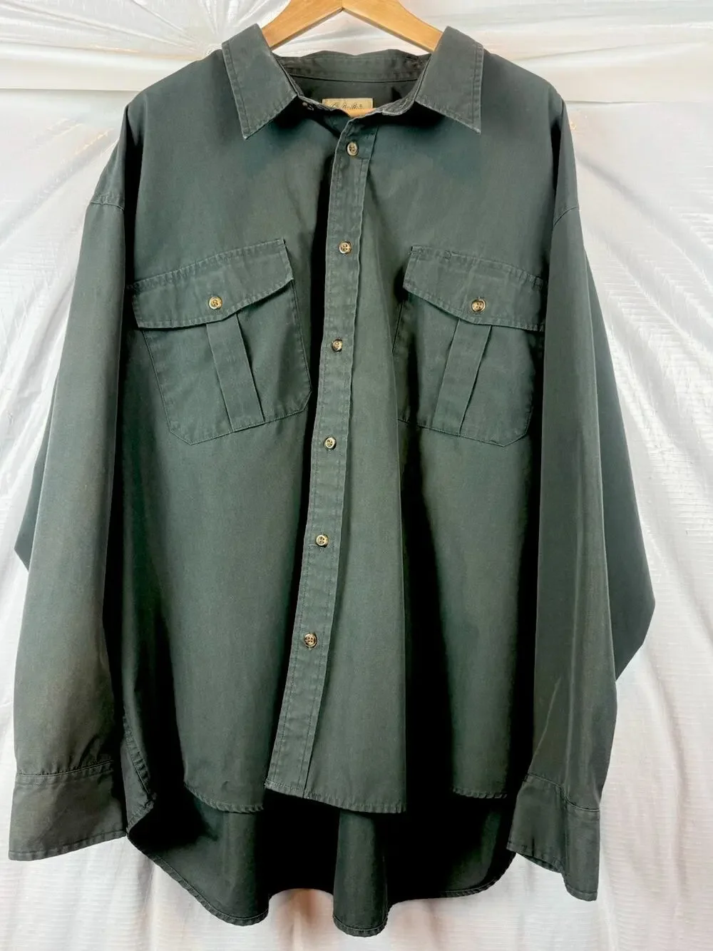 Cabela's Heavyweight Canvas Button Shirt Men’s Green Outdoor Workwear Shacket